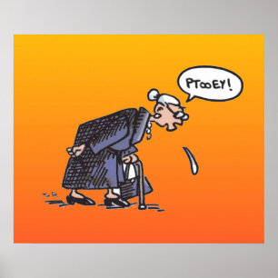 Granny Spitting ! affiche mate