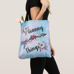 Granny Things, Feathers and Flowers Sac fourre-tou