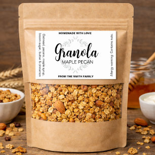 Granola (ou votre formulation) Étiquette Maison Gr