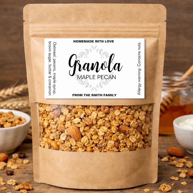 Granola (ou votre formulation) Étiquette Maison Gr (Créateur téléchargé)