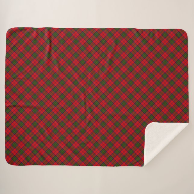 Grant tartan rouge vert plaid (Devant (Horizontal))