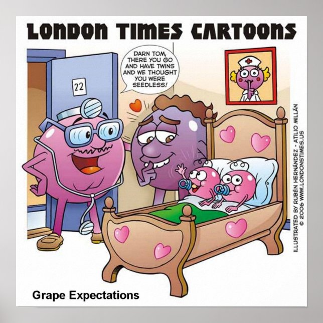 Grape Expectations Affiche Dickens & Grossesse (Devant)