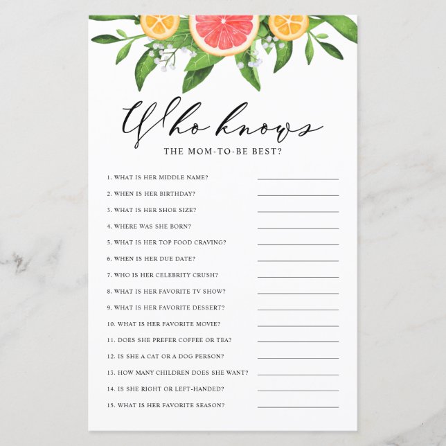 Grapefruit qui connaît maman le meilleur jeu de do (Devant)