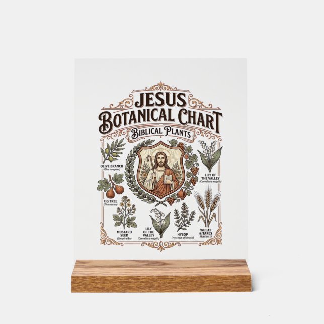 Graphique botanique de Jésus Plantes bibliques Jés (Recto)