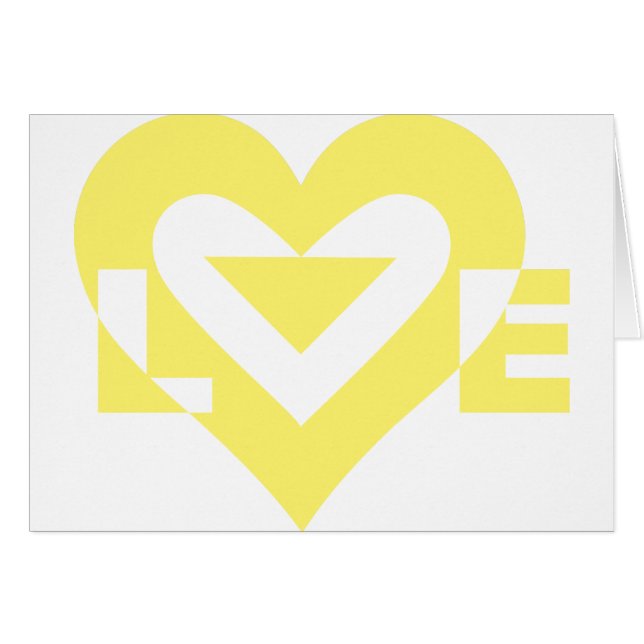 Graphique d'amour cool, Jaune (Devant horizontal)