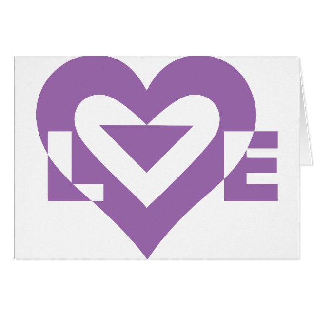 Graphique d'amour cool, violet (Devant horizontal)