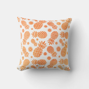 Graphique d'ananas avec fleurs coussin tropical