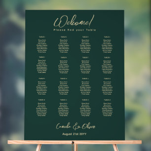 GRAPHIQUE DE LA TABLE DE SIÈGE EN Or Vert ACRYLIQU