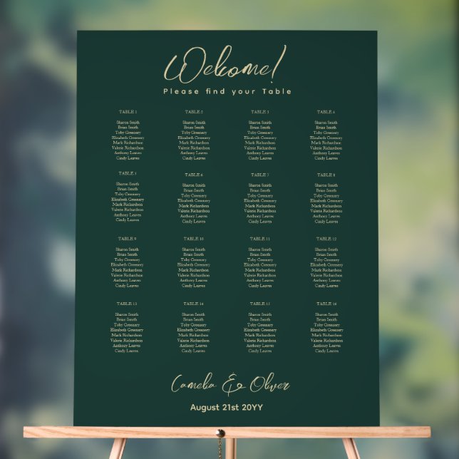 GRAPHIQUE DE LA TABLE DE SIÈGE EN Or Vert ACRYLIQU (Neutre)
