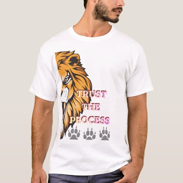 Graphique de lion motivationnel pour T-Shirts (Devant)
