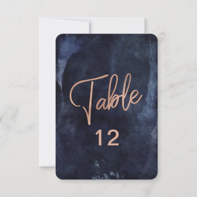 Graphique de numéro de table en rose gold et aquar (Devant)