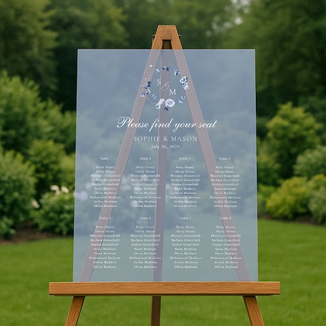 Graphique de placement des invités de mariage flor (Créateur téléchargé)