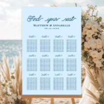 Graphique de placement simple bleu clair pour mari