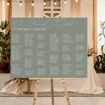 Graphique de sièges alphabétiques Mariage des pers