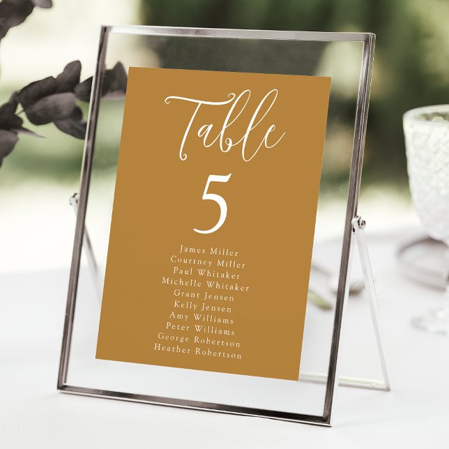 Graphique de sièges avec numéro de table Ochre de  (Créateur téléchargé)