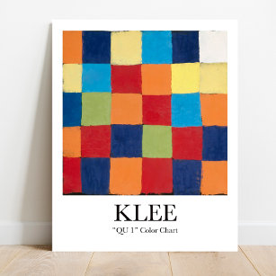 Graphique en couleur "Qu 1" par Paul Klee Poster