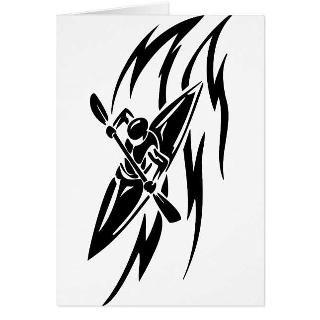 Graphique extrême Kayaking de sport dans noir et (Devant)