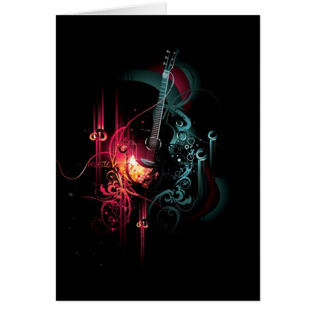 Graphique frais de musique avec la guitare (Devant)