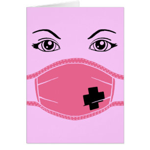 Graphique Masque Médicale rose