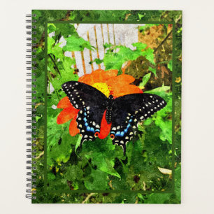 Graphique noir de l'Swallowtail Lg Planner
