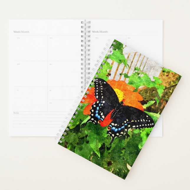 Graphique noir Swallowtail du planificateur Sm (Devant avec enveloppe)