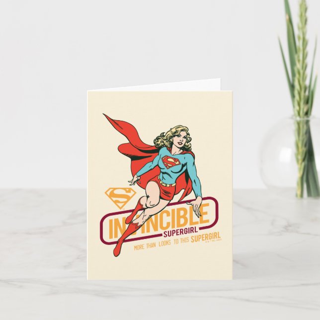 Graphique rétro-invincible Supergirl (Devant)