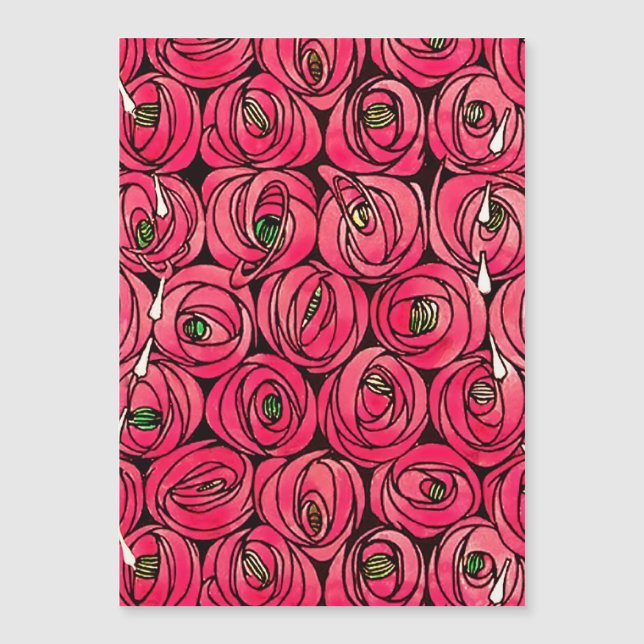 Graphique rose Art Nouveau Rennie Macintosh (Devant)