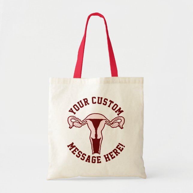 Graphique Uterus + Sac fourre-tout texte personnal (Devant)