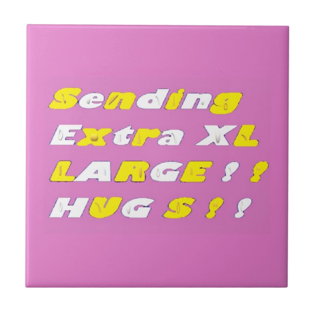 Graphiques blancs rose jaune extra-gros carreaux (Devant)
