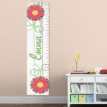 Graphiques de croissance pour enfants - Fleurs cha<br><div class="desc">Avant que vous ne le sachiez,  ils seront tous adultes,  donc ces cartes de Hauteur Personnalisées et les graphiques de Croissance sont un excellent moyen de suivre cette croissance! Fabriqués à partir d'une toile durable,  ils sont faits sur mesure et prêts à être suspendus.</div>