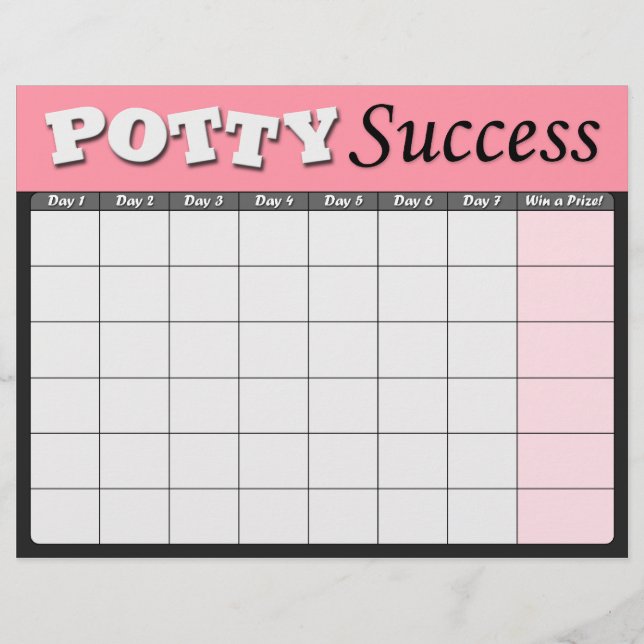 Graphiques de réussite de la formation Pink Potty (Devant)