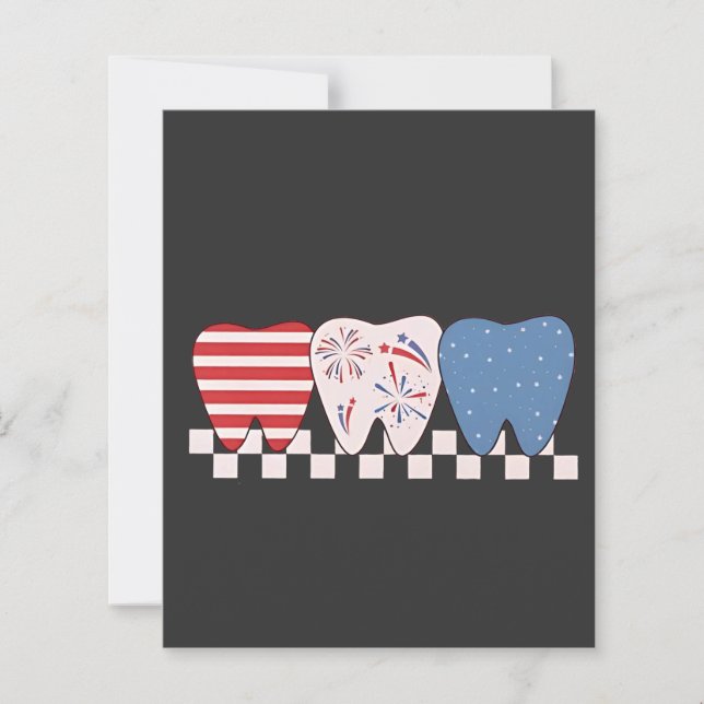 Graphisme à trois dents 4 juillet (Devant)