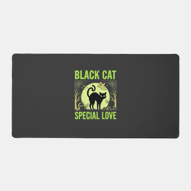 Graphisme d'amour spécial chat noir Halloween (Recto)