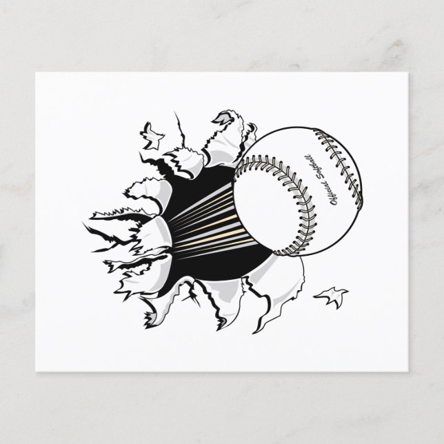 graphisme de balle rapide déchirée par le softball (Devant)
