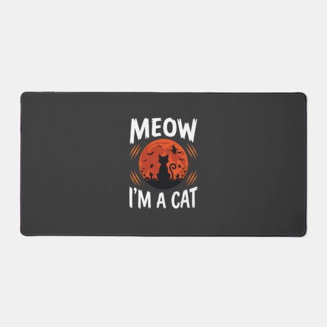 Graphisme de silhouette de chat de lune drôle d'Ha (Recto)
