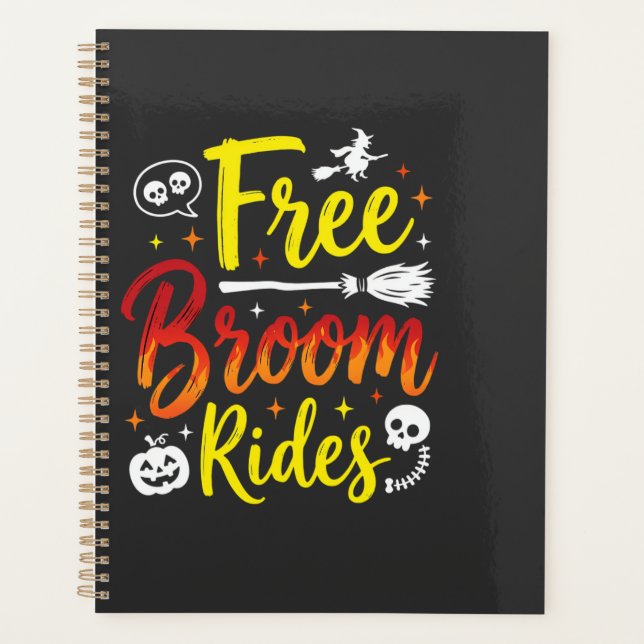 Graphisme de sorcière de Halloween à balade en bal (Devant)