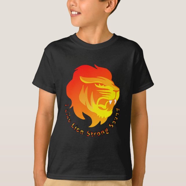 Graphisme T-Shirt avec le visage de lion animal (Devant)