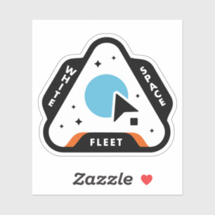 Graphiste Sticker de flotte de l'espace blanc