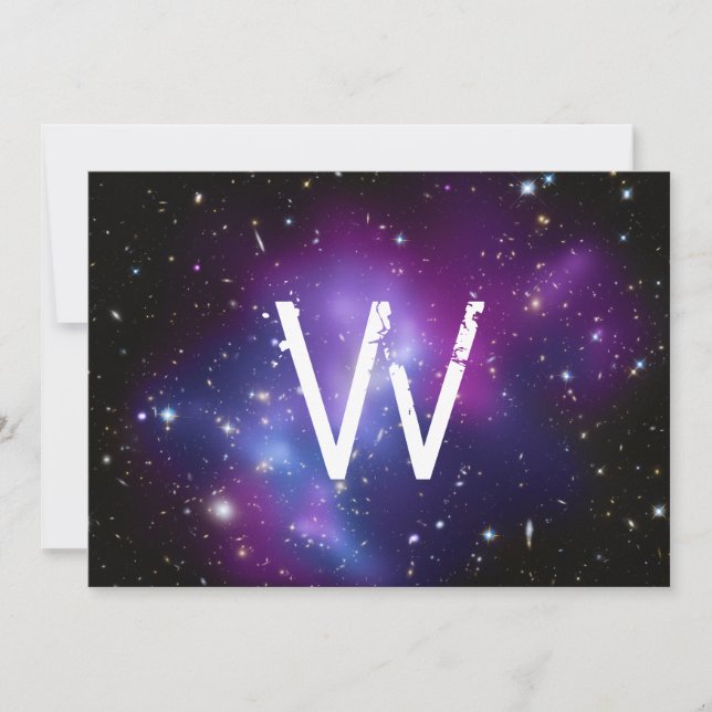 Grappe de galaxie violette monogramme (Devant)