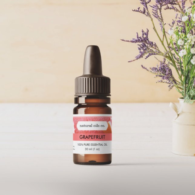 Grappe Huiles Essentielles Étiquette de bouteille  (Créateur téléchargé)