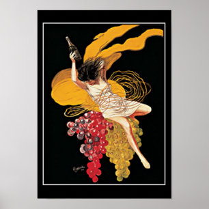 Grappes Vins Art Déco Poster Imprimer vintage