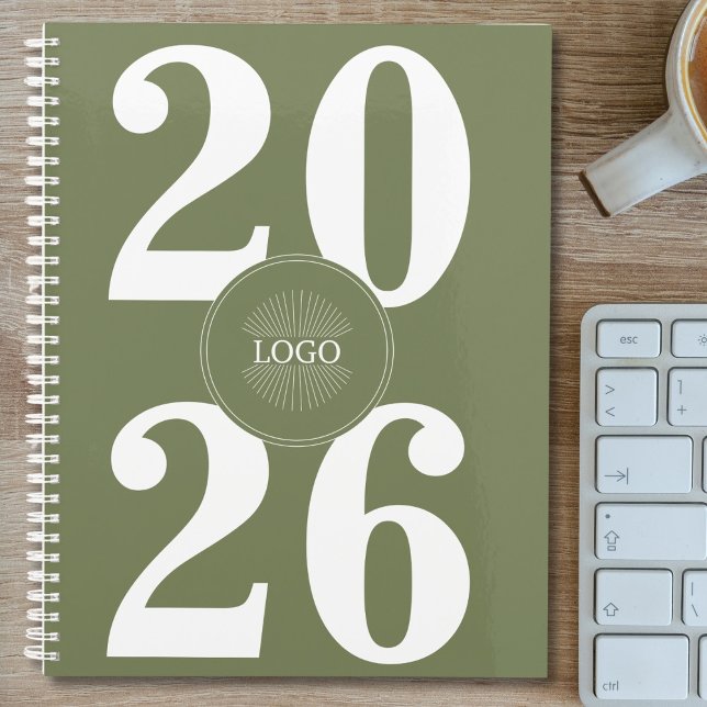 Gras 2026 Logo Blanc Sage Green Planner (Créateur téléchargé)