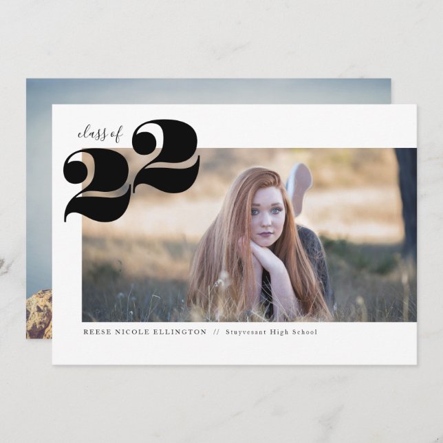 Gras Année Panoramique Faire-part de la fête de gr (Devant / Derrière)