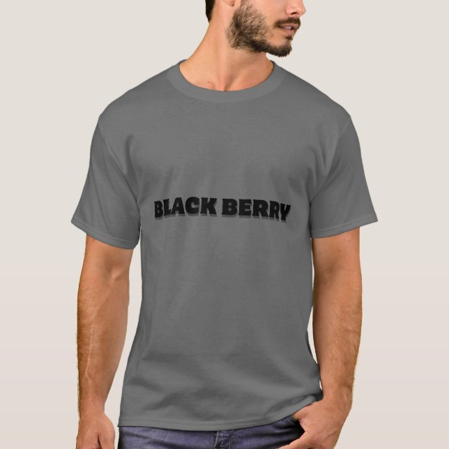 "Gras 'BLACK BERRY' Texte T-Shirt Design". (Devant)