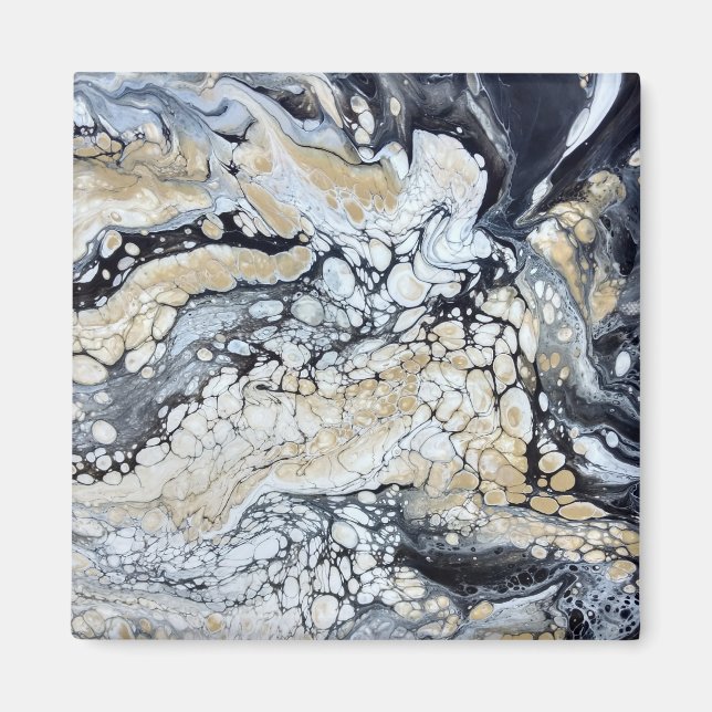 Gras Black Gold & White Magnet (Devant)