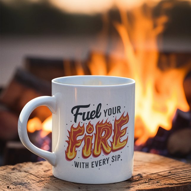 Gras Carburant votre feu avec Flames Mug (Créateur téléchargé)