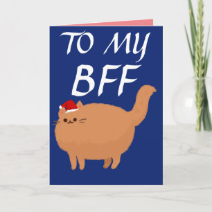 GRAS CAT MEILLEUR AMI BFF CARTES DE NOËL