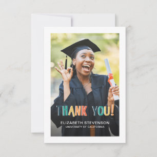 Gras couleurs rétro Graduation merci photo