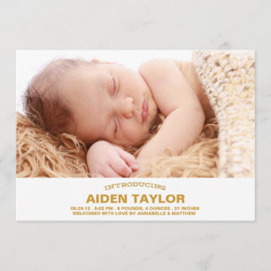 Gras Faire-part de naissance bébé