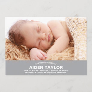 Gras Faire-part de naissance bébé